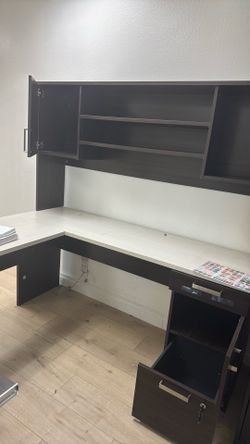 Computer Table with File Cabinet