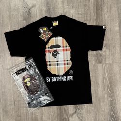 #BAPE# A Bathing Ape Check By Bathing Tee