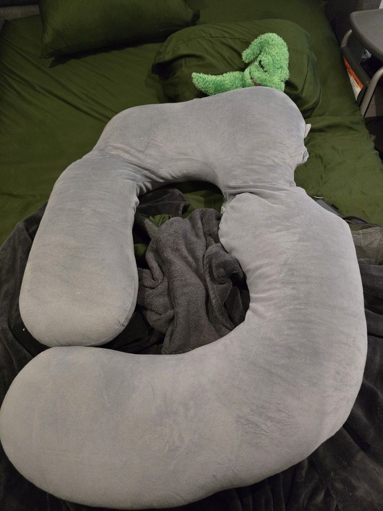 Pregnancy Pillow Gray