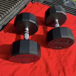 Rubberized Dumbbells (12 Sided Pro Style) - New