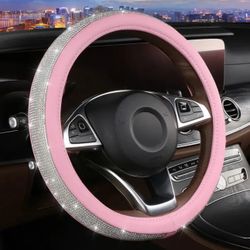 Pink Bling Steering Wheel Cover 