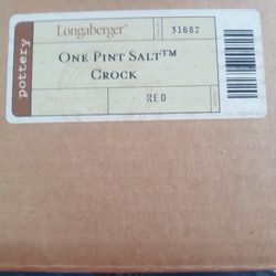 Longaberger 1 Pint Salt Crock With Lid Never Used