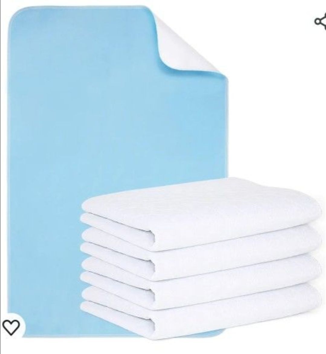 18x24" Baby Training Pads Reusable Incontinence Bed Pads (4 Packs), washable bed pad, Heavy Absorbency (4-Layer) Waterproof Bed Pads, Pet Training Pad