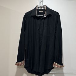 Large Burberry Brit Black Button Shirt 