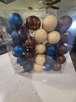 Black and Blue Shatter Proof Ornaments
