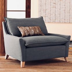WEST ELM CHAIR AND A HALF + OTTOMON