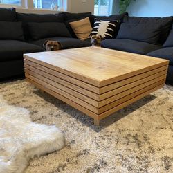 Custom Square Wooden Coffee Table