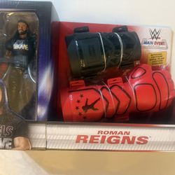 WWE Main Event Series Roman Reigns Special Edition Role Play Action Figure and Gauntlet Set