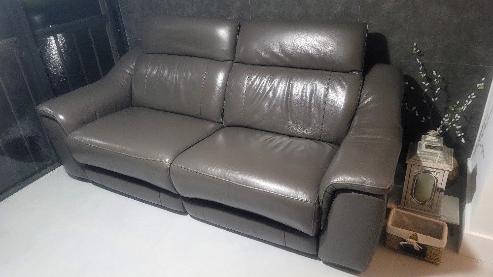 Leather Power Reclining Sofa