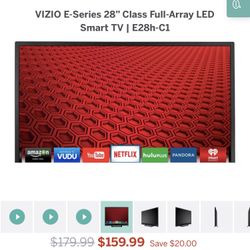 28 inch Vizio smart TV