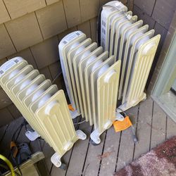 Three radiator heaters