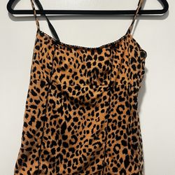 Betsey Johnson Leopard Print Cami Top – Size Small