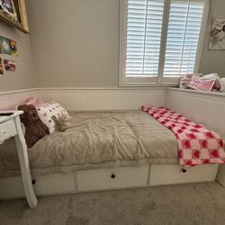 IKEA Bed Twin- Pull Out With Drawers 