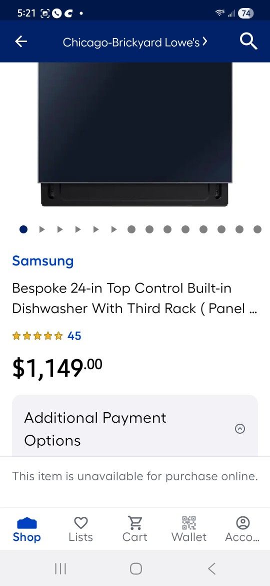 Samsung Bespoke Dishwasher Model Nr Dw80b7070ap Brand New In The Box