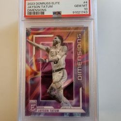 2023 DONRUSS Elite #4 Jayson Tatum GEM MT 10 DIMENSIONS