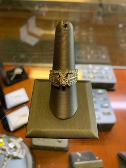 14K White Gold & Diamond Wedding Set