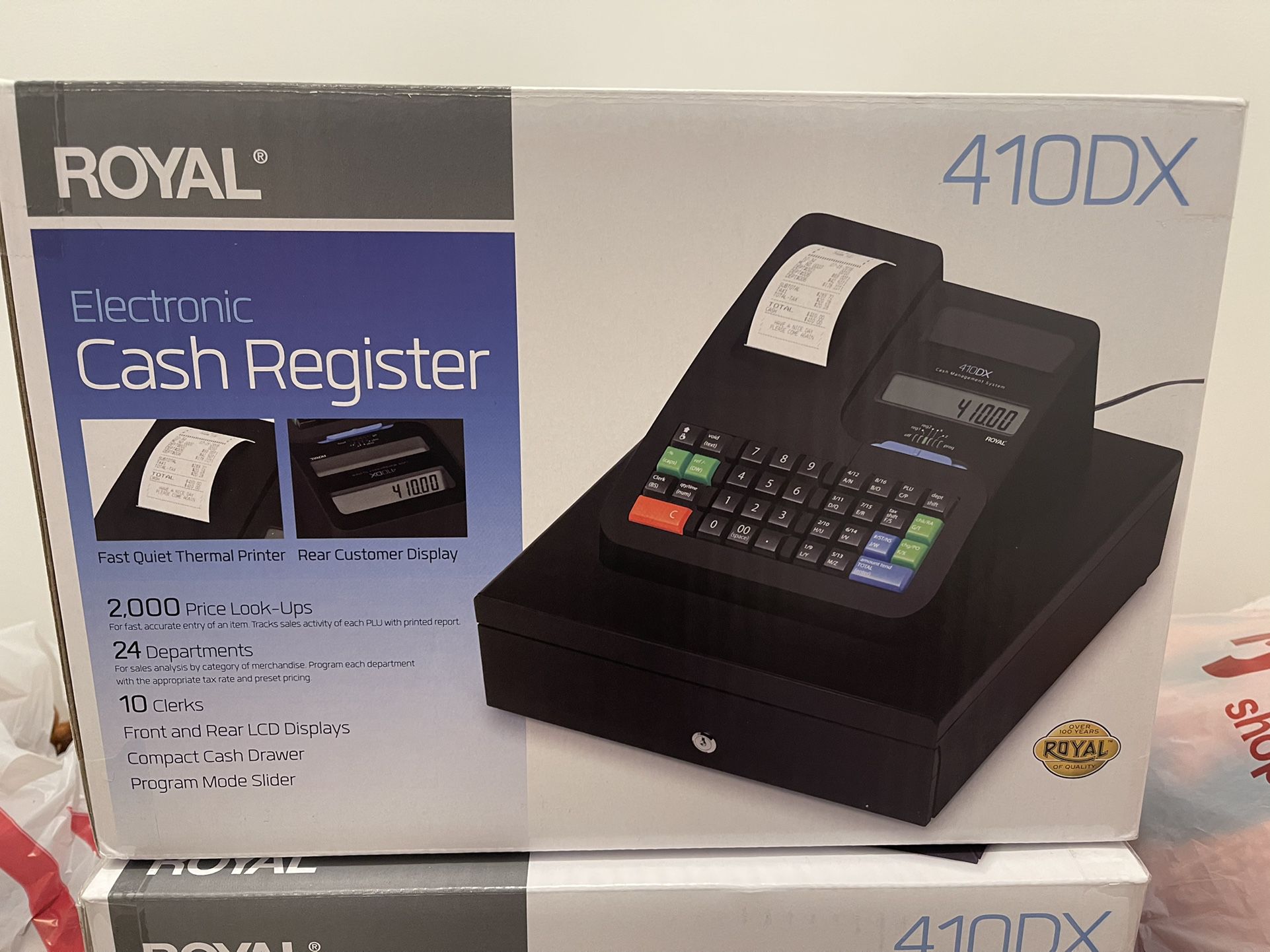 Cash Register 410DX Electronic Cash Register (Black) 