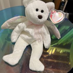 TY RARE Halo Beanie Baby - Angel With Brown Nose And Tag Errors - Vintage
