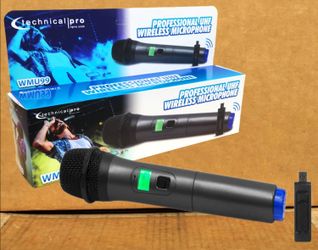 Wireless Microphone System UHF Signal 1/4" USB Receiver 100 Ft. Range WMU99 🚨 Payment Options Available 🚨 No Credit Needed 🚨