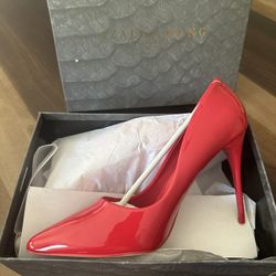 Women's Red Pointed Toe Casual Stiletto Heels Party Shoes