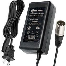24V 2A GoGo Mobility Scooter Charger – Quick 3-Pin XLR Battery Charger for Pride Go-Go, Jazzy Power Chair, ShopRider, Drive Medical, eZip (UL Listed,