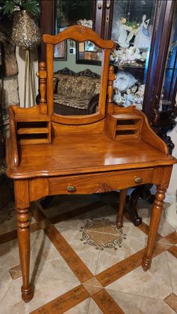 Antique solid wood vanity