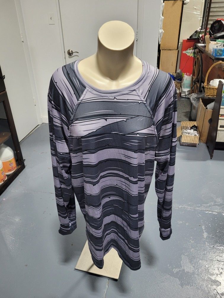 LuLaRoe Erin Purple and Black Top Sz XL