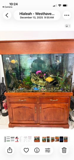 Aquarium 110 gallons with canopy