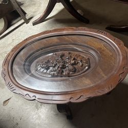 Oval Wooden Tea Or Coffee Table