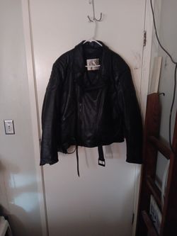 S and H. Leather. Jacket. Apparel. Size 52