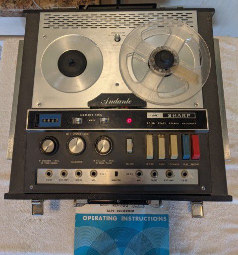 Vintage Sharp Reel to Reel Tape Deck Player Recorder 