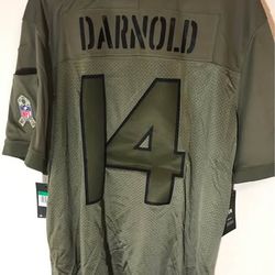 Nike New York Jets Darnold Salute To Service #14 Jersey Size XL