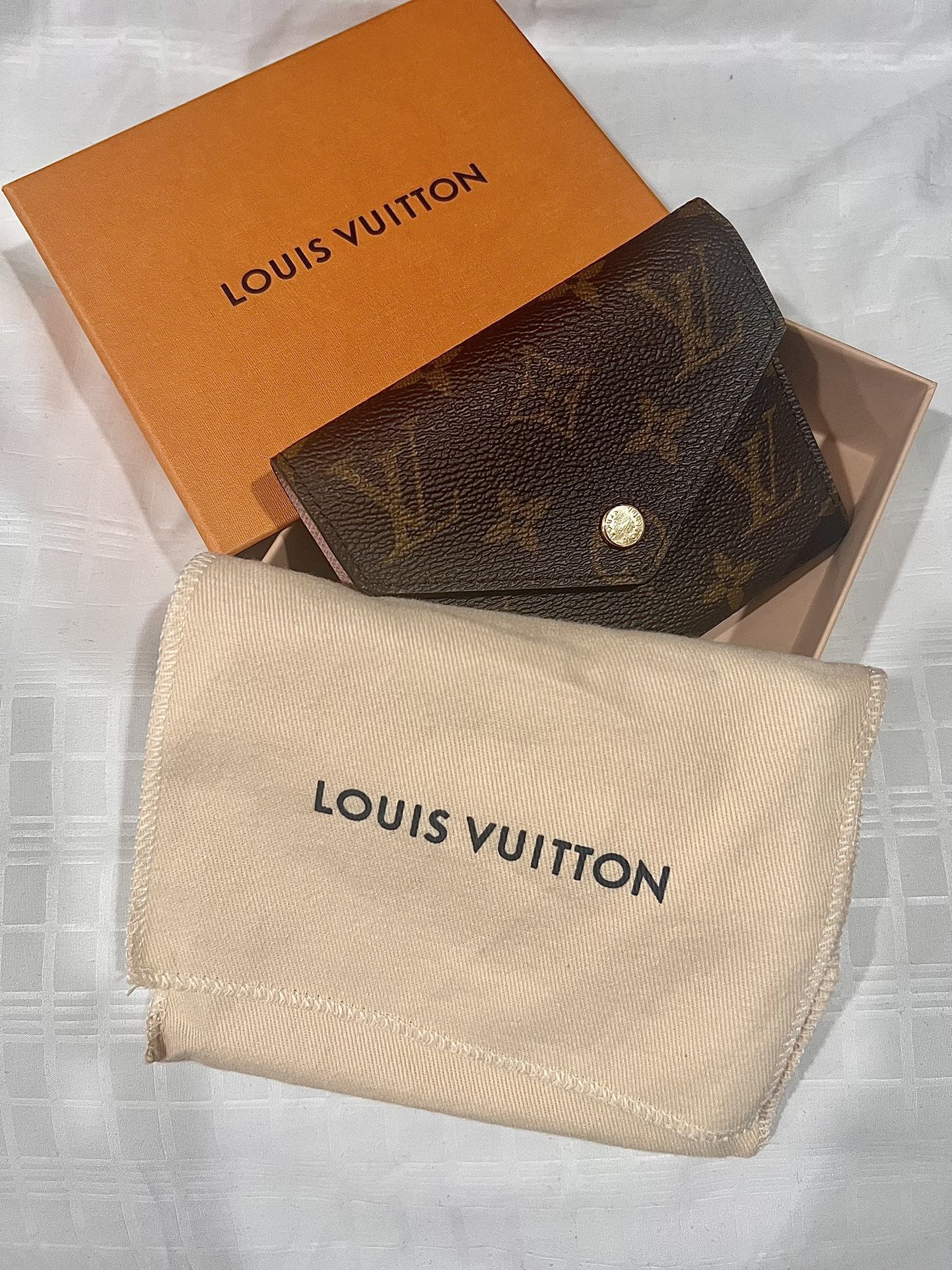 Authentic Louis Vuitton Victorine Wallet Monogram Rose Ballerine