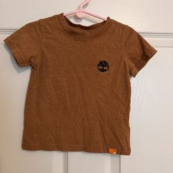 Baby Boy Timberland  Short Sleeve T-Shirt Brown With Black Logo Size infant 12M