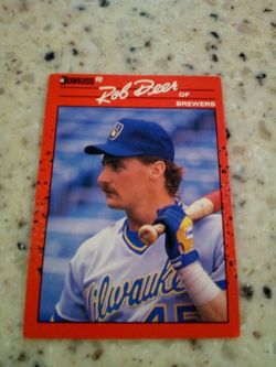 Vintage 1990 donruss baseball/ Rob deer/ Milwaukee Brewers/ outfield/ card # 55