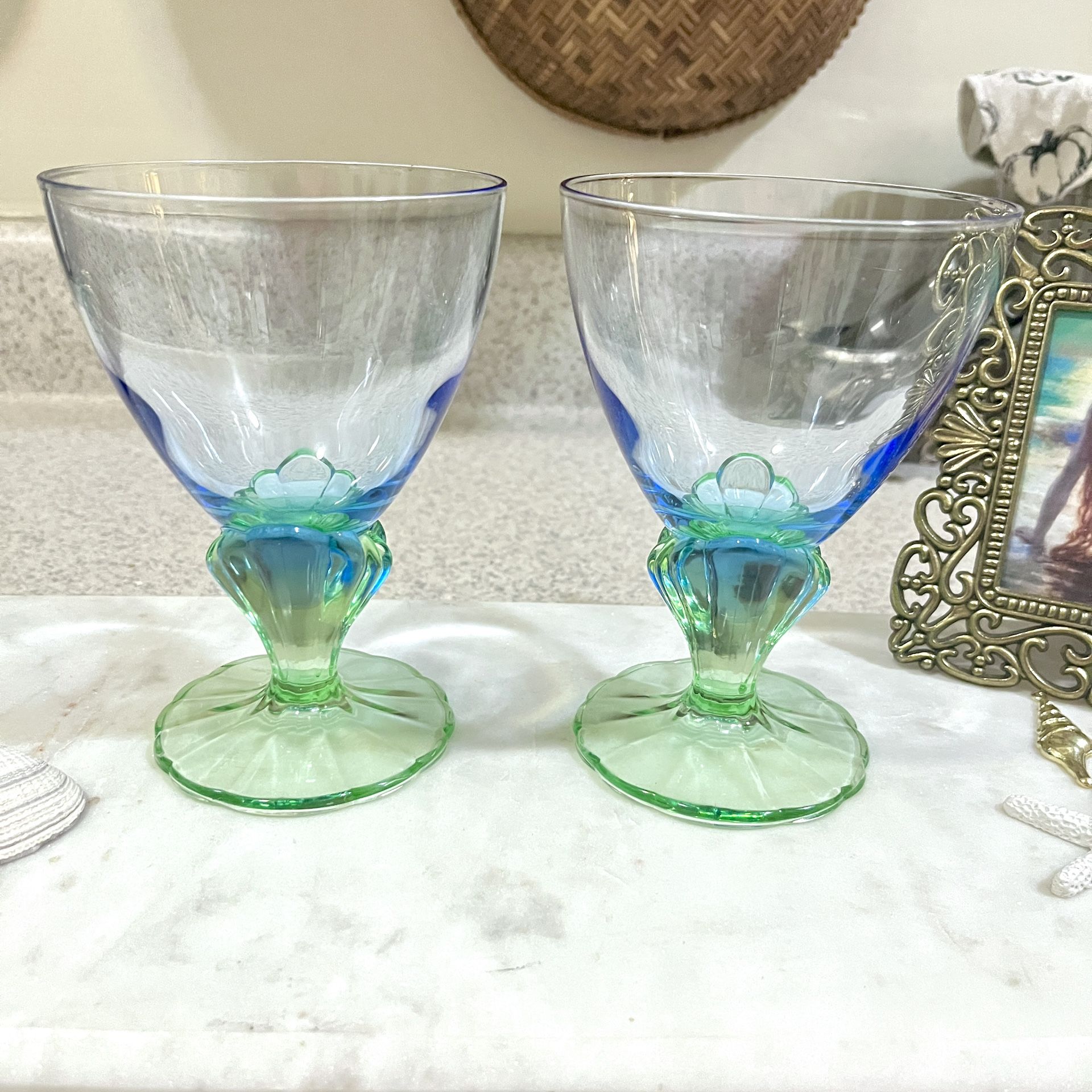 Vintage Italian Handblown “Bahia” or Mermaid Glass by Bormioli Rocco 10oz
