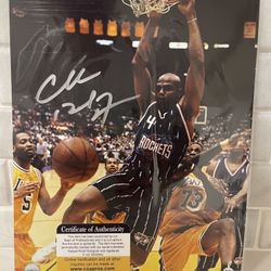 Charles Barkley Signed Autographed 8x10 Houston Rockets Photo With COA 