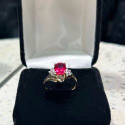 10k Gold Ruby Ring 