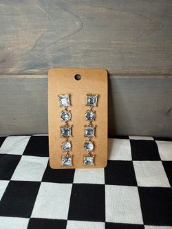 Clear Crystal Dangle Earrings