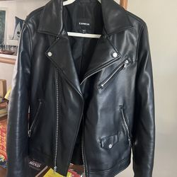 Express Leather Moto Jacket - Men’s XS Black