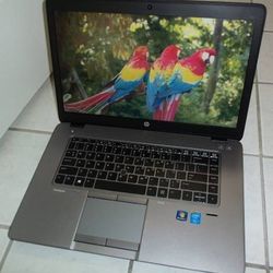 HP Hewlett Packard EliteBook 850 G2 laptop with a 15.6" screen, Intel i7-5600u processor running at 2.6Ghz, 16GB DDR3 memory, 240GB SSD hard drive. Co