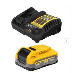 DEWALT 20V MAX XR POWERSTACK Lithium-Ion Battery Starter Kit with 3.5Ah Battery and Charger