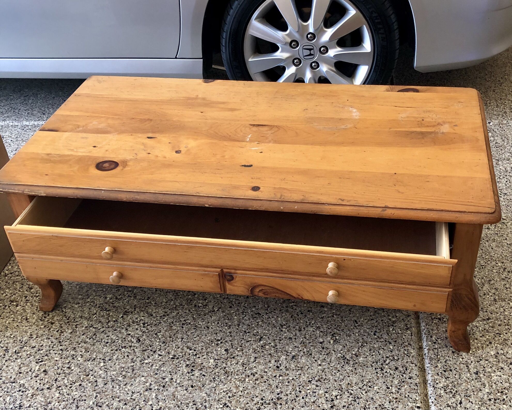 Solid Wood TV Stand With Storage