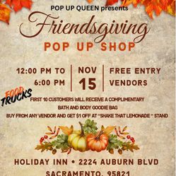 Friendsgiving Pop Up Shop