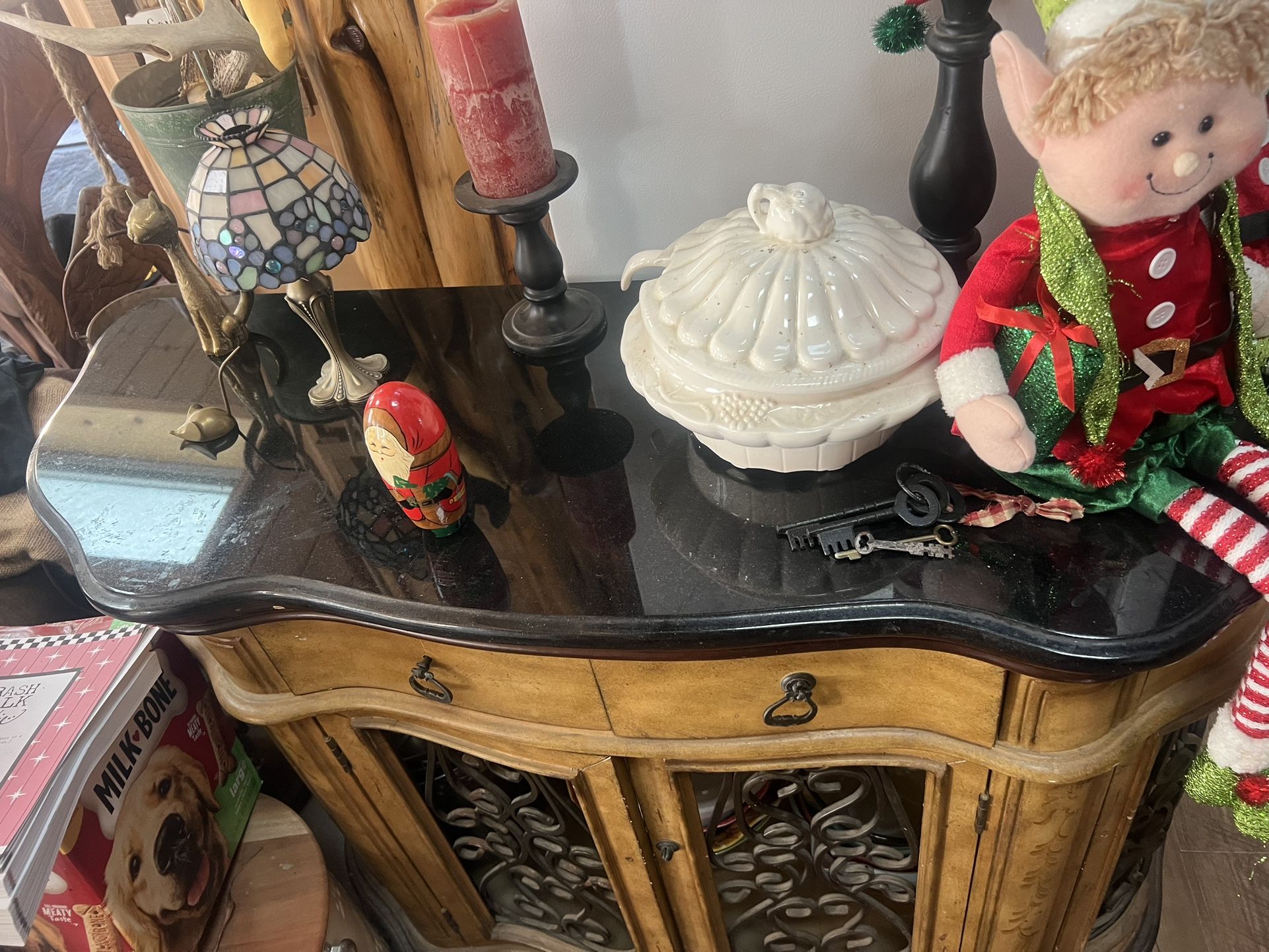 Black top stand cabinet