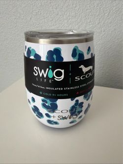 New swig Scout cheetah print insulated 14 ounce cup