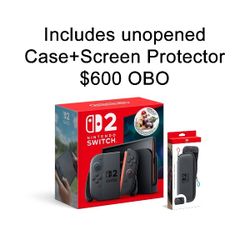 Switch 2 Mario Kart Bundle + Case & Screen Protector (All New In Box) - $600 OBO