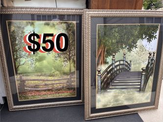 (2) Set Gold Frames 51”x41” -$50 For Both