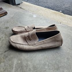 Cole Haan Suede Driving Loafers Mens 10B Brown Slip On Moccasin Casual Shoes