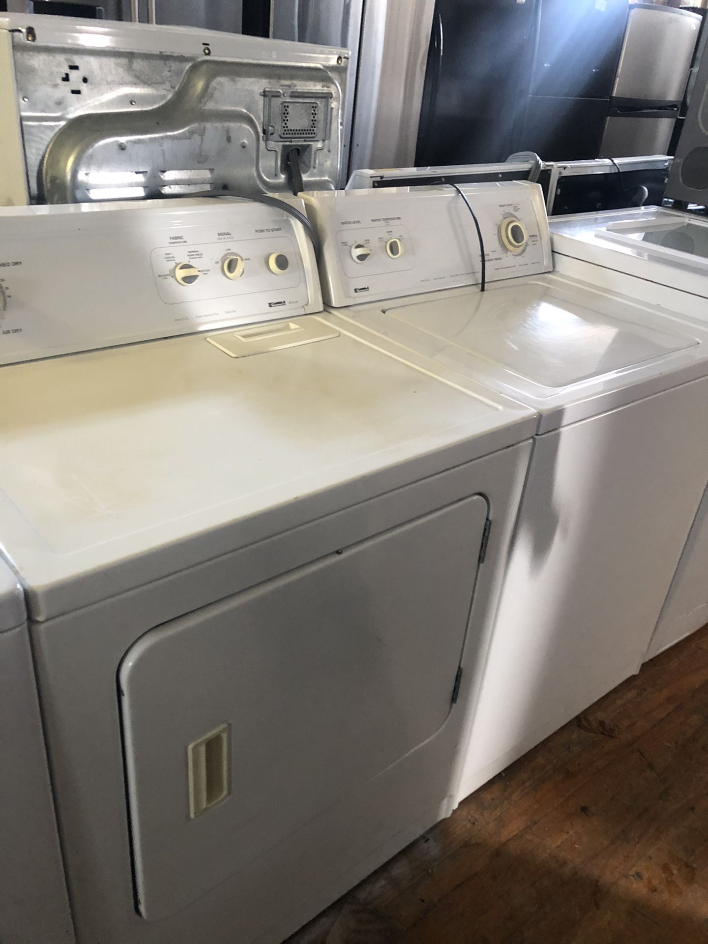White top Load washer and dryer